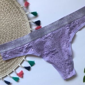 Victoria’s Secret Cotton Shine Logo Thong Panty
